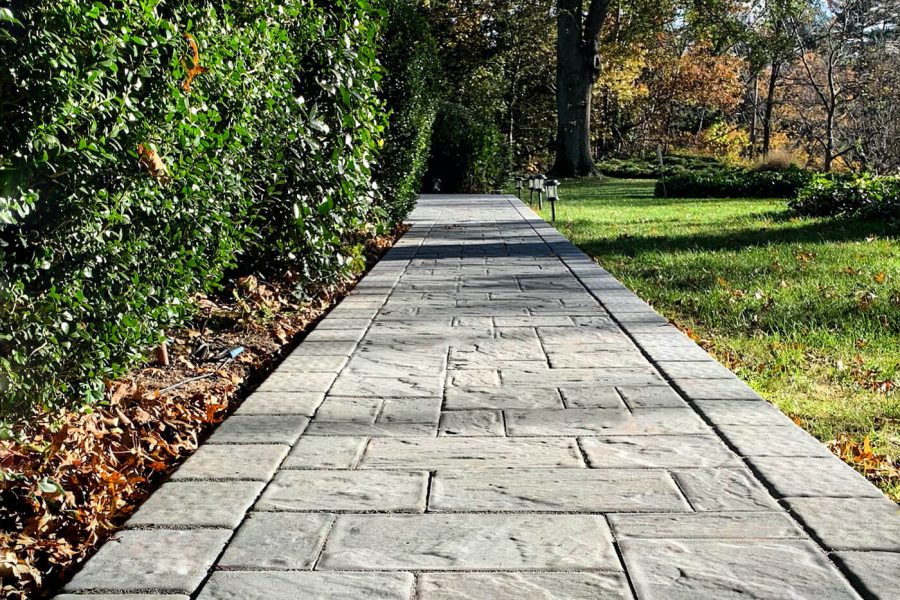Custom stone walkway