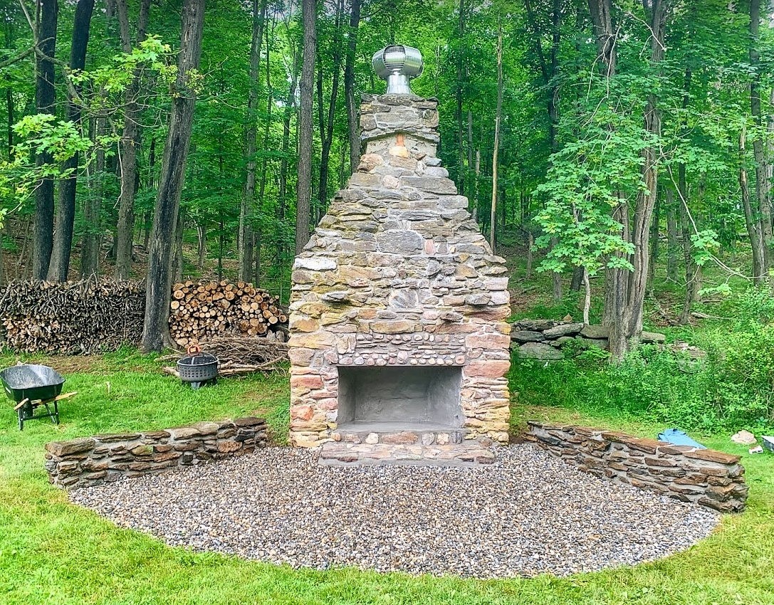 Historical outdoor fireplace